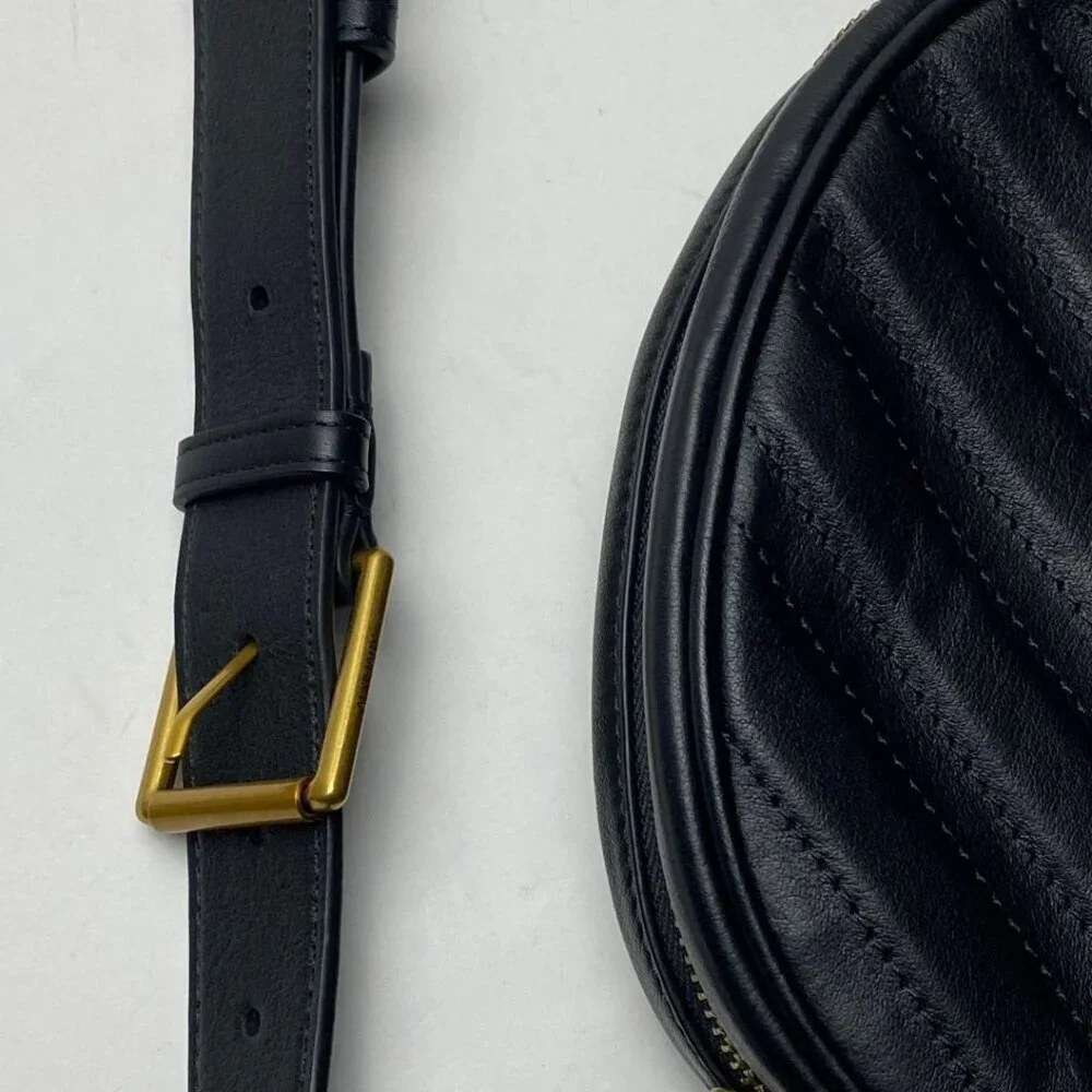 ARITZIA Auxiliary Leather Belt Bag Fanny Hip Pack Black - Picture 10 of 13